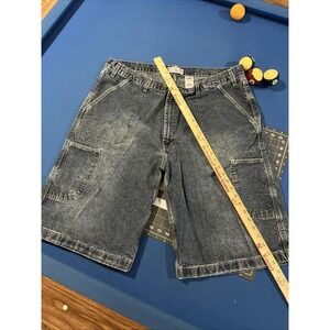 VTG Levi's Strauss Carpenter Jeans Shorts Mens 42 Blue Fade Baggy Wide-Leg Y2K